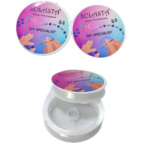SOLASTA Elastic Bracelet String Transparent and Shiny Elastic Beaded Line Crystal Stretch Bead Cord for DIY Jewelry Making Bracelet Beading roll (2 Rolls 0.4mm Clear)