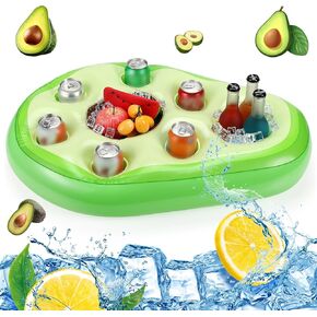 Floating Drink Holder for Pool, Floating Cabana Bar, Hot Tub Drink Holder for Adults, Inflatable Pool Accessories(Flamingo)