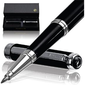 Personalized Luxury Gold Rollerball pens (MADE IN USA) Fancy Pen, Real 24K Gold Plating, Best Rollerball Gift Set for Men and Women, Professional Executive Gift Set (Lux Custom-Roller Gld)