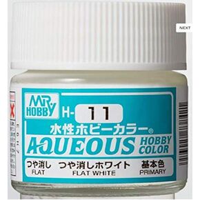 GSI Creos - H11 Flat White (10ml), Mr. Hobby Aqueous Color Paint