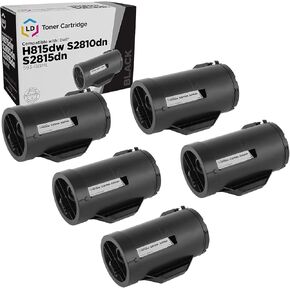 LD Products Compatible Toner Cartridge Replacement for Dell 593-BBML F9G3N (Black, 5-Pack) Compatible with Dell Laser H815dw, S2810dn, S2815dn
