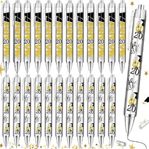 SABARY 24 PCS CARGETUATION PROINT PEN CLASS OF 2025 GRART PROIND PENS GIFTS للطلاب أطفال ، حزب الدراسات العليا هدية للمدرسة الثانوية ، مدرسة الفصل الدراسي للمكتب ، 2 أنماط