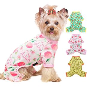 Dog Pajamas for Small Dogs, Soft Thin Pjs Jammies Cat Doggie, Summer Pet Cute Puppy Clothes Outfits Dogs Boy Girl