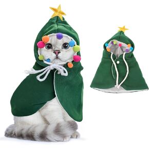 Christmas Pet Outfit Christmas Dog Elf Costume Clothes Funny Cosplay Puppy Cat Xmas Costume Outfit Winter Hoodie Coat Clothes Apparel for Dogs Pet Christmas Party Supplies