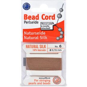 Beige Silk Thread (Size 6, 0.70mm)
