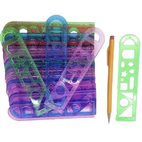 Transparent Ruler and Stencil (6" Rulers + Stencil (36 Pack))