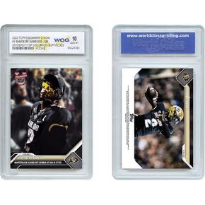 Rookie 2023 Sydeur Sanders Topps Bowman University Colorado Buffaloes QB Card #5 - Gem Mint 10