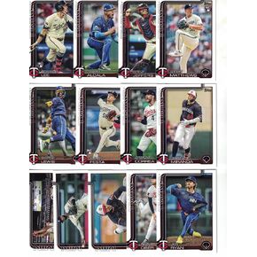 Minnesota Twins/Complete 2025 Topps Minnesota Twins Baseball Card Team Set (Series 1 and 2) with (24) Cards. *Plus Bonus* This listing includes (5) Bonus Twins Baseball Cards!