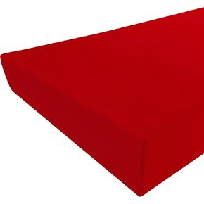 FoamRush 2" x 19" x 19" Gel Memory Foam Seat Cushion with Water Resistant Indoor/Outdoor Canvas Red Cover with Zip, Upholstery Foam Cushion, Couch Cushion Replacement, Chair Cushion, Plush Support