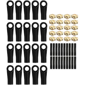 RC Car Accessories Compatible with Axial for SCX24 for AX24 20PCS M2 Plastic Rod Ends Link Balls for 1/24 RC Crawler Car (Color : 1)