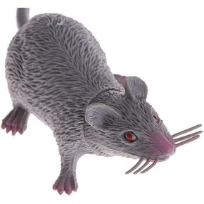 Gray Lifelike Fake Mouse, Realistic Mice Rat Toy - Spooky Halloween Prank Rat with Long Tail