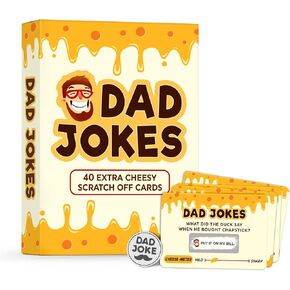 40 Scratch-Off Dad Jokes - Funny Gifts for dad, Men - Dad Birthday Gifts from Daughter, Son, Gag Gifts Funny Adult - White Elephant Gifts, Stocking Stuffers for Men