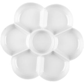 Angoily 3pcs Slimulated Ceramics Blossom Shaped Watercolor Paint Trays for Artists and Students Porcelain Paint Palette Pallet Tray for Art Boys and Girls DIY Craft
