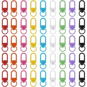 45Pcs Small Metal Lobster Claw Clasps Lanyard Clips Swivel Snap Hooks for Key Chains Purses Straps Dog Tags Zipper Jewelry Making Connector DIY Craft