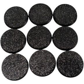 Round Gaming Bases Set, 25mm to 80mm Sizes, Black Textured Surface for Miniature Figures (80MM)