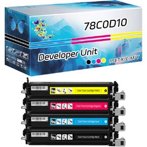 78C0D10 وحدة المطورين متوافقة مع Lexmark C2325 C2425 C2535 C2240 MC2325 MC2425 MC2535 MC2640 XC2235 4240 PRINTERS ، عائد مرتفع 22500 صفحات ، مع طبع عالي الدقة (صفراء صفراء)