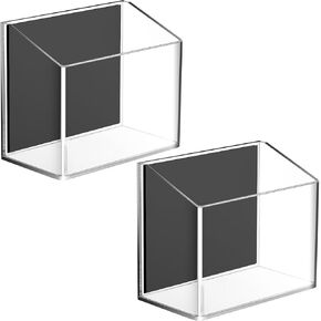 Leinuosen 2 Pcs Magnetic Dry-erase Marker Holder Acrylic Pencil Holders Magnetic Transparent Whiteboard Marker Organizer for Fridge Lockers Whiteboards
