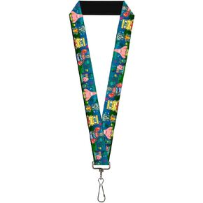 Buckle-Down Nickelodeon Lanyard, Spongebob Friends 8 Bit Scene, Elastic