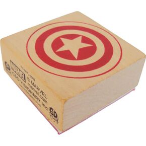 Rubber Stamp Marvel Comics Retro Captain America Shield Rubber Stamp