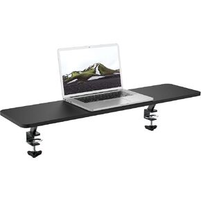Tripp Lite Safe-IT Dual-Monitor Desk Riser, Universal Clamp-On Mount, 2 Screen Desk Stand, Laptop Shelf, 5 inch Height, 40 inch Wide, 5-Year Warranty (WWSSCOS40AM)