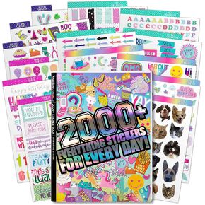 Fashion Angels 2000+ Ultimate Sticker Book - Christmas Stickers For Kids - Girls and Boys Sticker Book for Scrapbooking, Laptops, Planners & More. Designed for Ages 6 and Up