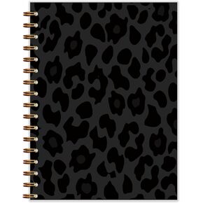Black Leopard Print Print Notebook 5.5x8.3 ، Journal Print Journal ، هدايا الفهد للنساء المجلة ، هدايا Cheetah for Women Notebook