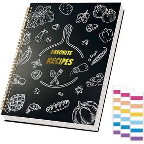 Recipe Book to Write in Your Own Recipes, Personalized Blank Recipe Notebook, DIY Hardcover Cook Books 8.5" x 11.4", Family Cookbook Organizer Food Journal Hold 140 Recipes