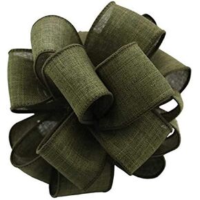 Berwick Offray DWI Linen Wired Edge Ribbon-1-1/2 Wide X 50 Yards-Yellow Ribbon