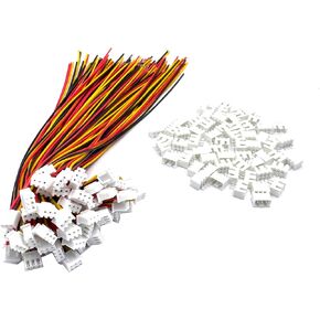 60 Pairs 26AWG 200mm JST XH 2.54mm Pitch 3 Pin Female Connector and Male Plug Wire Cable for RC Toys PCB LED Strips Household Appliances