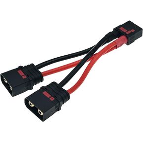 Anti Spark QS8-S Connector QS8 Male Female Parallel Y Wire Harness Adapter Cable 10AWG 120mm for RC DIY Parts UAV Power Cord