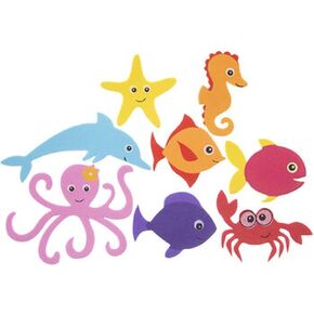 Sea Creature Foam Sticker Pieces 48 Count