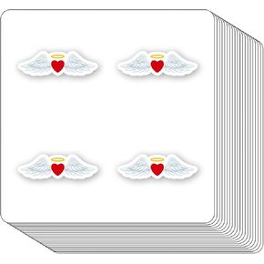Angel Heart Wings Stickers 1in for Scrapbooking, Arts, Craft, Kids DIY, Calendars Journals 80-Pack