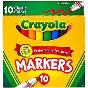 Crayola Broad Line Markers, Classic Colors 10 Each (Pack of 24)