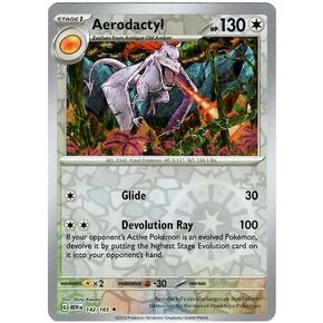 Pokemon - Aerodactyl 142/165 - Pokemon 151 - Reverse Foil - Single Card