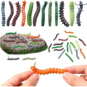 24 أجهزة كمبيوتر محاكاة caterpillar وهمية الدودة الزحف الحشرات التعليمية ملحقات التعلم الهالوين مزحة عناصر النكتة