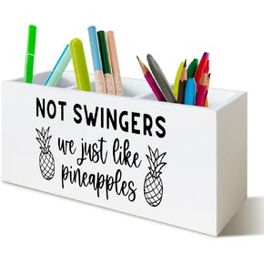 Be the Person You Want with Pen Holder for Desk, Motivational Gifts for Coworkers Women Men, Motivational Wooden Pen Pencil Holder Organizer for Office Desk Accessories