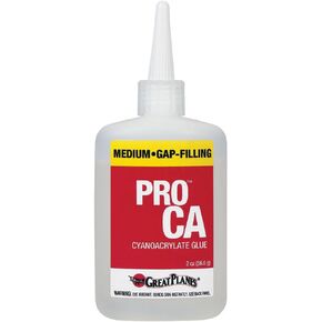 Great Planes Pro CA Adhesive Glue, CA+ Medium (2 Ounces)