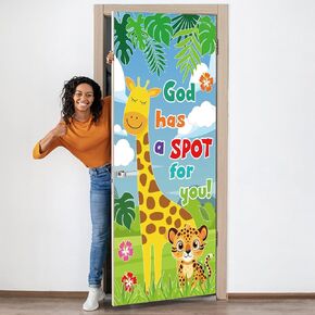 God Has a Spot for You Religious Bulletin Board Decorations Set, The Bible Sunday School Classroom Door Decor, Christian Decorations for Classroom Door Wall Decor Supplies