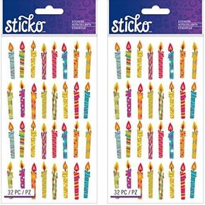 Sticko Sticker Themed-Birthday Candle Repeats 52-01279
