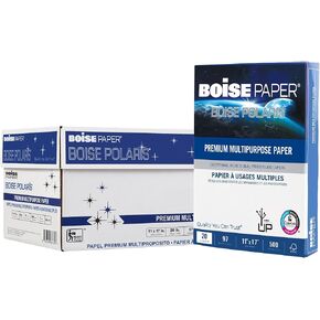 Boise® Polaris® Premium Multi-Use Paper و Paper Paper ، 5 Reams ، White ، Ledger (11 "× 17") ، 2500 ورقة لكل حالة ، 20 رطلاً ،