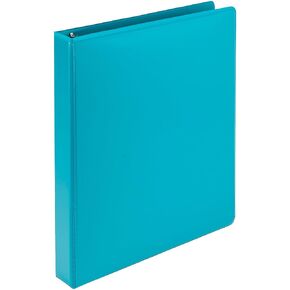 Samsill Plant-Based 1 Inch Durable Round Ring, Made in USA, View Binder, Eco-Friendly, USDA Certified Biobased, Single, Turquoise
