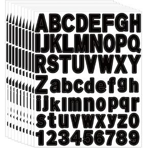 ملصقات رسائل 992pcs ، 16 ورقة ملصقات أبجدية ، 1 بوصة ، ملصقات رسائل قصاصات مقاومة للماء فينيل 1 بوصة. in Kuwait