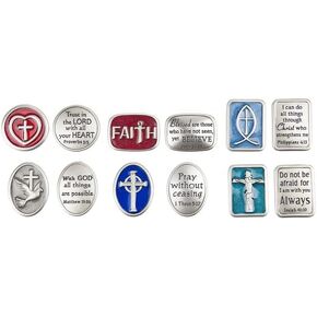 Pray Faith Religious Scripture Token ~ Inspirational, Uplifting Gift Tokens ~ You will receive One (1) Token and One (1) Motivational Story Card ~ Phrase May Vary