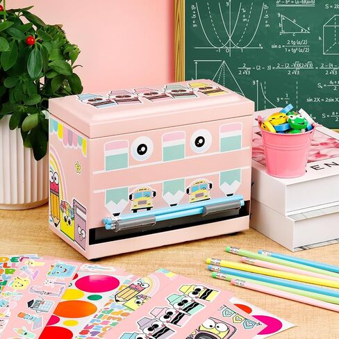 159pcs موزع قلم رصاص للفصول الدراسية ، مجموعة موزع القلم الرصاص مع أقلام رصاص محو المضيق ملصقات دلو المعدن ، حامل القلم لمدرس الفصل الدراسي in Kuwait