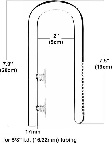 Mini Lily Pipe Set Spin Outflow with Surface Skimmer and Inflow for Nano Long Shallow Tanks (17mm for 5/8'' i.d. (16/22mm) tubing) in Saudi Arabia