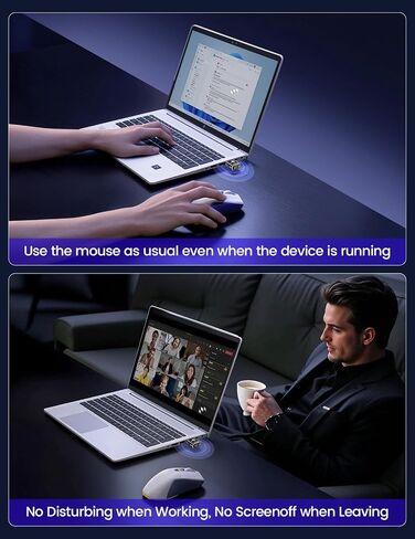Vaydeer Mini Metal Mouse Jiggler, Made of Premium Aluminum Alloy, Longer Life Span, Plug and Play, 100% Undetectable, 3 Natural and Random Tracks, USB Mouse Mover to Boost Your Productivity in Saudi Arabia