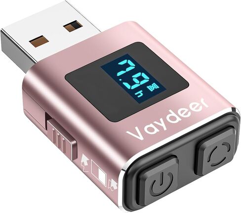 Vaydeer Mini Metal Mouse Jiggler, Made of Premium Aluminum Alloy, Longer Life Span, Plug and Play, 100% Undetectable, 3 Natural and Random Tracks, USB Mouse Mover to Boost Your Productivity in Saudi Arabia