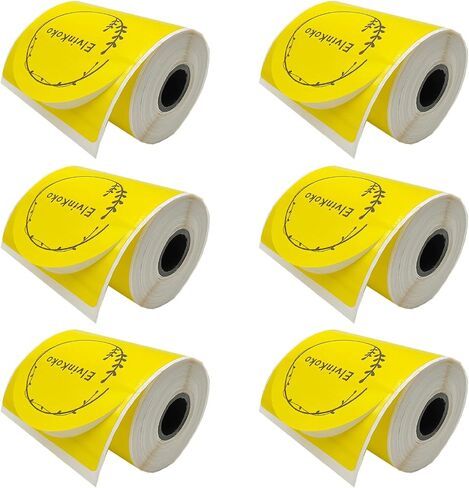 ملصقات 6Rolls M110thermal Round1.96 （50 مم） ملصق دائرة مقاومة للماء لـ E210 P50 P1 DP30S M220Labels Mix1 in Kuwait