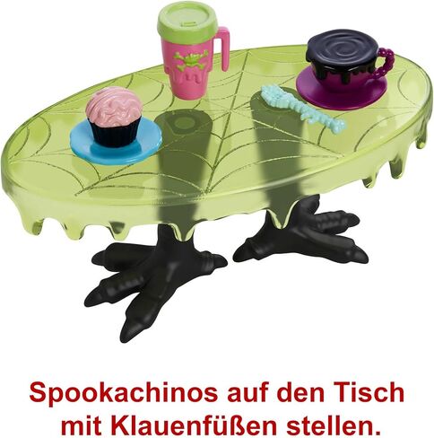 ​مجموعة لعب Monster High The Coffin Bean، مقهى مع حيوانين أليفين، أثاث مخيف، حلويات ومشروبات، طاولة باريستا، ألعاب أطفال، مجموعة هدايا in Kuwait