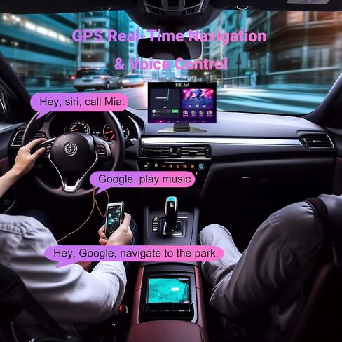 شاشة Carplay لاسلكية مقاس 10.26 بوصة للسيارة - متوافقة مع Apple Carplay المحمول وAndroid Auto، شاشة تشغيل السيارة مع كاميرا احتياطية، بلوتوث، ملاحة GPS، وصلة مرآة، تناسب جميع المركبات in Saudi Arabia